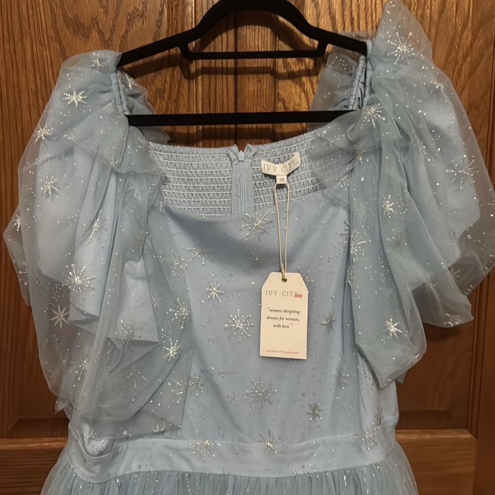 Elegant Baby Blue Dress - Picture 5 of 9
